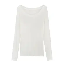 極上の柔らかさの天絲ウール混長袖インナーTシャツ【秋用・ゆったりフィット】