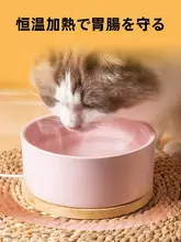 自動加熱 陶器製猫用飲水ボウル【保温・倒れにくいデザイン】
