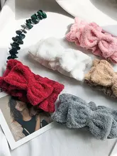 ふんわり可愛いリボン付き幅広洗顔ヘアバンド【シンプルデザイン・フェイスマスク用・ヘアバンド】