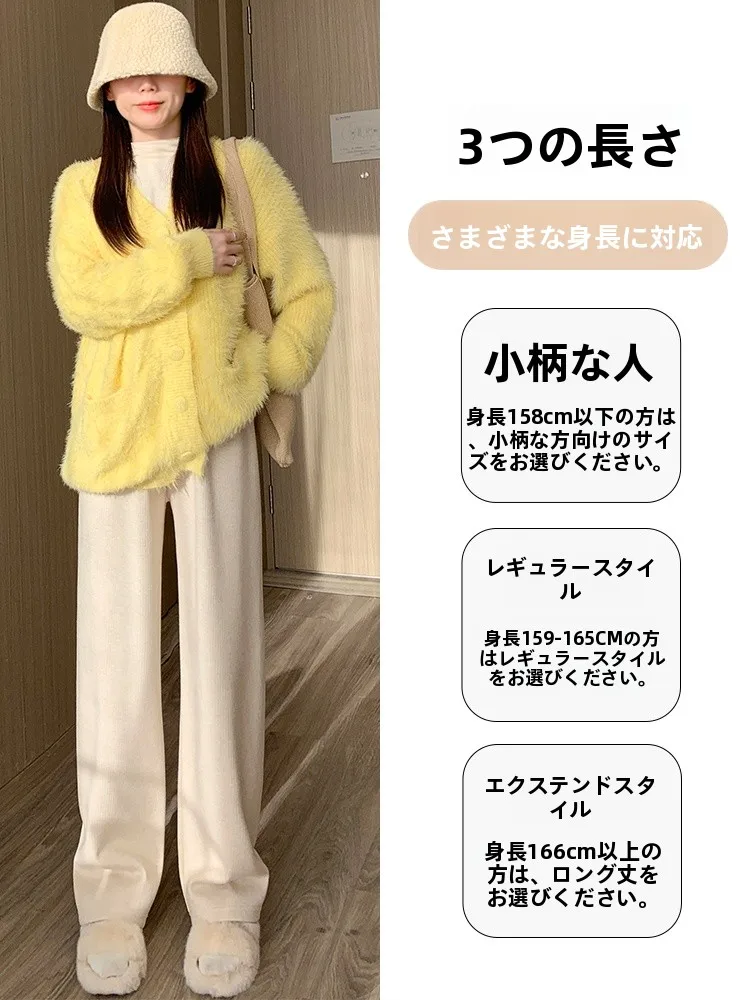 グレーの羊羔絨スポーツパンツ：秋冬に最適な通勤風直筒スタイルの詳細
