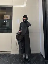 春秋用 スリムフィット ハーフジッパー立ち襟インナーシャツ