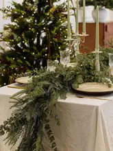 クリスマス用PE素材の松の花輪【密編み・店舗装飾・玄関用】
