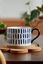 SIYUE 日式レトロデザインのコーヒーカップ【女性向け・上質感・家庭用陶器製・大容量】