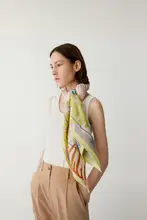 春季用シルクカシミヤ印花ストール【女性用・140サイズ・軽やかさ】