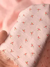 ピンクの小花柄トッパー【綿素材・DIY染色・夏用・ナチュラルスタイル】（セットアップ対応）