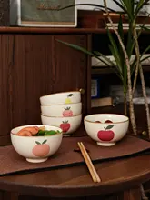 手作り 陶器 フルーツボウル【景徳鎮製・手描き・食器】