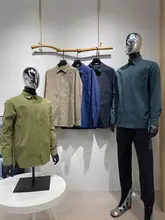 アウトドア向けシンプル無地ストレッチシャツ【ビジネスカジュアル・長袖】