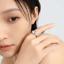 極上の柔らかさ！ダイヤモンド風のオープンリング【調節可能なラップデザイン・ユニークなフィンガ  ーリング】