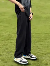 黒のワイドストレート牛仔パンツ【カジュアル・春夏用】