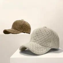 リブ編みダックビルキャップ【秋冬用・シンプルスタイル・顔映え】