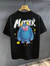 個性的なデザイン！涼しげな半袖Tシャツ【男性用・ドロップシルエット・グラフィックプリント】