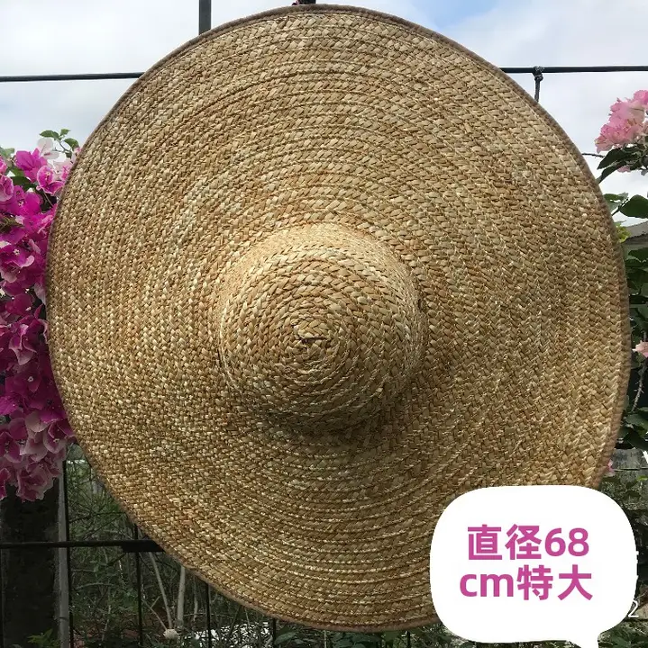 麦わら帽子 大きいサイズ 編み込み 日除け 紫外線対策 釣り 農作業 ユニセックス 秋物