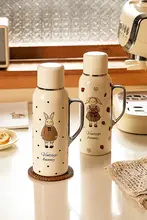 魔法瓶 保温ポット うさぎ デザイン おしゃれ 大容量 お茶 ギフト プレゼント お正月 迎春「摩登主婦」