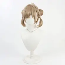 NPCキャラクター用コスプレウィッグ【分体式・赤豆・飲茶風】（セットアップ対応）
