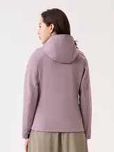 ソフトシェルジャケット 女性 屋外 秋冬 風防 水防 保温 耐摩耗 ストレッチ フード  付き ジャケット カジュアル フリース