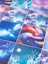 折り紙星空シリーズ【カラフルな千羽鶴用折り紙・両面印刷・幼児向け・愛心型】（セットアップ対応）