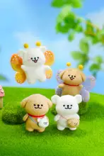 羊毛フェルトDIY材料キット【ラインデザインの小犬の人形・手作り飾り・カップル向けギフト】