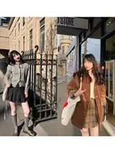 プリーツスカートパンツ レディース ウール100% ハイウエスト ワイドウエスト スクール風 「TETU STU」