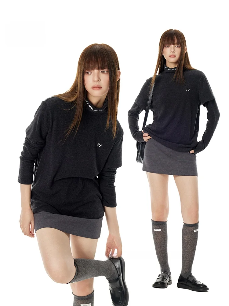 ハイネック長袖Tシャツ：重ね着向けロングTの実用性とデザイン特性