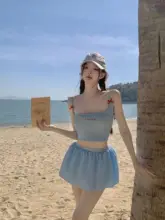ビキニ水着【温泉用・肩ストラップ・セクシー・フランス風・レトロデザイン・バカンス対応】
