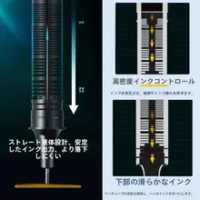 得力 カラーボールペン【直液式・多色・大容量・速乾性・中学生用・サイン用】