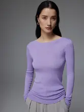 細羊毛 ワンショルダー 薄手 快適 120S シームレスデザイン