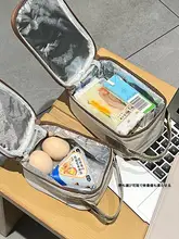 アルミ箔製の保温手提げバッグ【ミニサイズ・野外用・学生・お弁当にも便利】