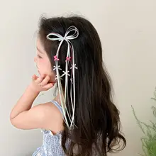 子供用バレエスタイルリボン付きヘアクリップ【古風デザイン・プリンセス向け・髪飾り】