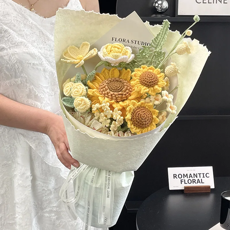 編み物 小物 プレゼント どう選ぶ？手編みのフラワーブーケが女子への愛を伝える理由