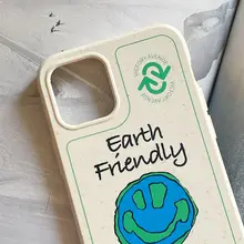 スマホケース iPhone対応 エコ 生分解性 麦わら素材 インスタ映え 上品 アメカジ ヴィンテージ