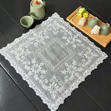 レースのテーブルマット ティー用品 ティートレイ   花瓶 木製家具 滑り止めマット 多機能カバー ダストクロス アクセサリークロス