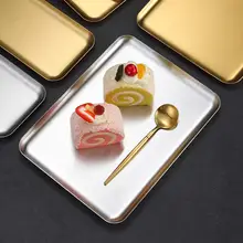 304ステンレス製四角形焼肉プレート【鍋料理・金色・多用途】