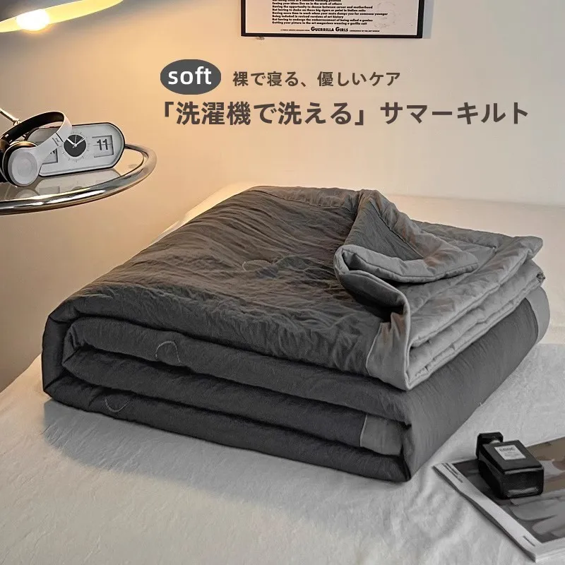 洗える夏用薄掛け布団：エアコン対応の涼感タイプで快適な睡眠を実現