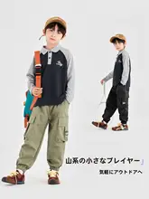 男児用アウトドアカジュアルパンツ【春秋用・作業風・おしゃれ】（セットアップ対応）
