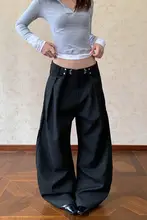 美式復古ストライププリーツバトルパンツ【クリーンフィット・したシルエット】