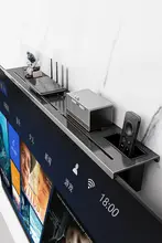 テレビボックス収納ラック【穴あけ不要・隠し収納・モニター上用】