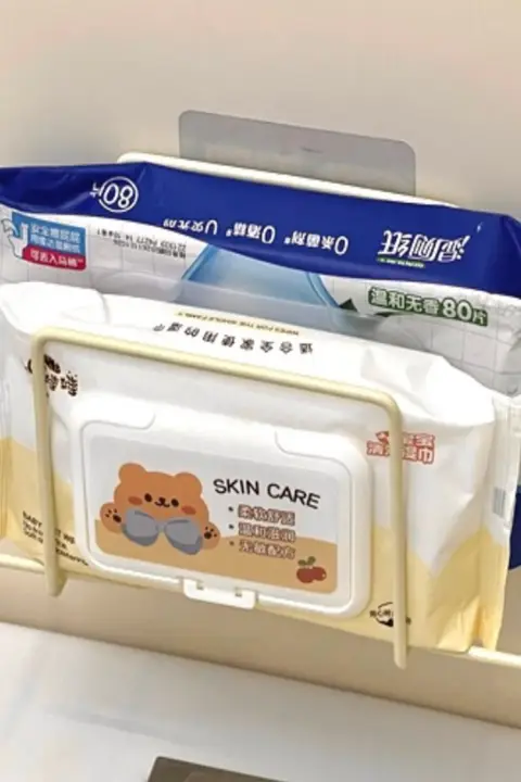 トイレットペーパー収納ラック【壁掛け式・ウェットティッシュホルダー付き・トイレ用】
