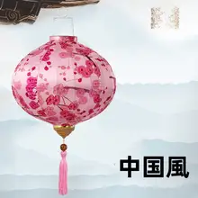 梅の花デザインの布製吊り下げランプ【手描き・中華風・ホテルや茶館向け】