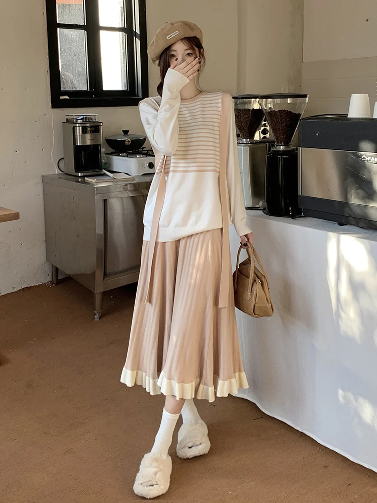 17度の気温で着るべき服装は？春のカジュアルコーデに最適なニットトップスセットとは？