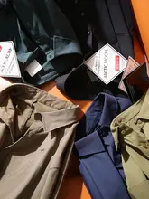 アウトドア向けシンプル無地ストレッチシャツ【ビジネスカジュアル・長袖】