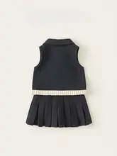 セットアップ 2点セット キッズ ガールズ ノースリーブベスト プリーツスカート シンプル フリル きれいめ 夏