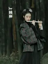 秋冬用 男女兼用 晋制漢服【オリジナルデザイン・曲領・交領・破裙】