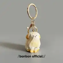 手作り木彫りのかわいいゴールデンレトリーバーキーホルダー【犬デザイン・カップル用・ギフトに最適】