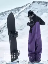 AWKA 防風・防水仕様のスノーボード用サロペットパンツ【冬季保温・男女兼用】（セットアップ対応）