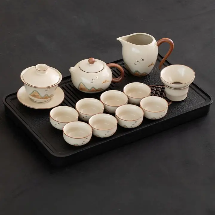 ティーセット 茶愛好家向け 家庭用 陶器 高級デザイン