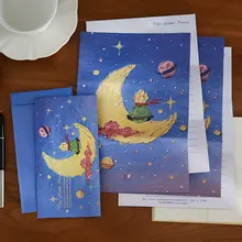 バラ惑星シリーズの封筒と便箋セット【手書き告白用・ロマンチックデザイン】（セットアップ対応）