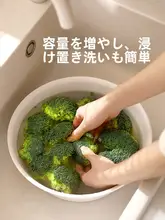 二層式洗面器【多機能プラスチック製・キッチン用・茶卓や果物の盛り付けに最適】