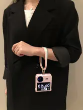 シンプルで可愛い！ピンクの提げハンドル付きケース【折りたたみ式X Flip用・衝撃吸収・個性的デザイン】