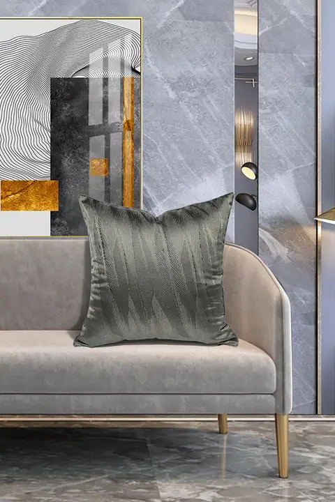 モダンデザインのダークグレーソファクッション【ホテル・家庭・オフィス用】