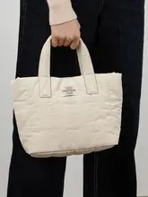 シンプルなミニトートバッグ【女性用・カジュアル通勤・厚手】（セットアップ対応）